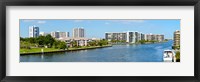 Buildings on Intracoastal Waterway, Hollywood Beach, Hollywood, Florida Fine Art Print