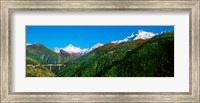 Bridge at Simplon Pass road in autumn, Valais Canton, Switzerland Fine Art Print