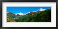 Bridge at Simplon Pass road in autumn, Valais Canton, Switzerland Fine Art Print