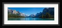 Maligne Lake with Canadian Rockies in the background, Jasper National Park, Alberta, Canada Fine Art Print