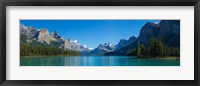 Maligne Lake with Canadian Rockies in the background, Jasper National Park, Alberta, Canada Fine Art Print