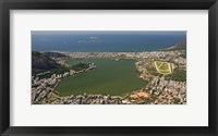 Elevated view of Lagoa Rodrigo de Freitas and Ipanema from Corcovado, Rio De Janeiro, Brazil Fine Art Print