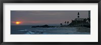 Porto Da Barra Beach with Forte De Santo Antonio Lighthouse at sunset, Salvador, Bahia, Brazil Fine Art Print
