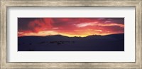 Silhouette of a mountain range at dusk, White Sands National Monument, New Mexico Fine Art Print
