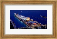 Navy Pier lit up at dusk, Lake Michigan, Chicago, Cook County, Illinois, USA Fine Art Print