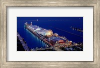 Navy Pier lit up at dusk, Lake Michigan, Chicago, Cook County, Illinois, USA Fine Art Print