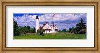 Clouds over the Point Iroquois Lighthouse, Michigan, USA Fine Art Print