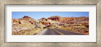 Road passing through the Valley of Fire State Park, Nevada, USA Fine Art Print