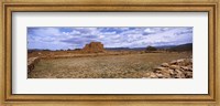 Landscape view of Pecos Pueblo mission church ruins, Pecos National Historical Park, New Mexico, USA Fine Art Print