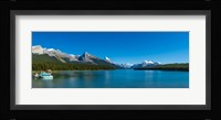 Lake with mountains in the background, Maligne Lake, Jasper National Park, Alberta, Canada Fine Art Print