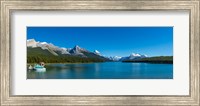 Lake with mountains in the background, Maligne Lake, Jasper National Park, Alberta, Canada Fine Art Print