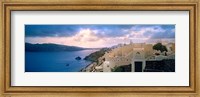 Town at the waterfront, Santorini, Cyclades Islands, Greece Fine Art Print