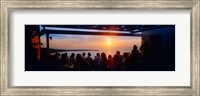 People looking at sunset, Santorini, Cyclades Islands, Greece Fine Art Print