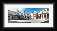 Facade of a cathedral, Plaza De La Catedral, Old Havana, Havana, Cuba Fine Art Print