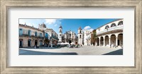 Facade of a cathedral, Plaza De La Catedral, Old Havana, Havana, Cuba Fine Art Print