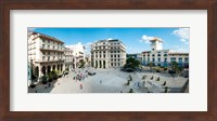 Town Square, Plaza De San Francisco, Old Havana, Havana, Cuba Fine Art Print