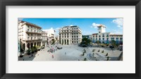 Town Square, Plaza De San Francisco, Old Havana, Havana, Cuba Framed Print