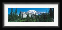 Lodge on a hill, Paradise Lodge, Mt Rainier National Park, Washington State, USA Fine Art Print