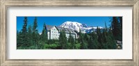 Lodge on a hill, Paradise Lodge, Mt Rainier National Park, Washington State, USA Fine Art Print