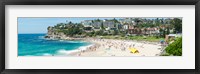 Houses on the coast, Bronte Beach, Sydney, New South Wales, Australia Fine Art Print
