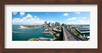 Opera house with city skyline, Sydney Opera House, Sydney, New South Wales, Australia 2012 Fine Art Print