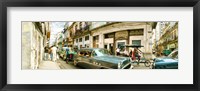 Old cars on a street, Havana, Cuba Fine Art Print
