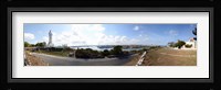Road view with the Statue of Jesus Christ, Havana, Cuba Fine Art Print