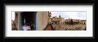 Balcony overlooking the Plaza de la Catedral, Old Havana, Havana, Cuba Fine Art Print