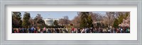 Tourists in front of White House, Washington DC, USA Fine Art Print