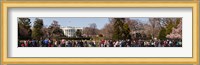 Tourists in front of White House, Washington DC, USA Fine Art Print