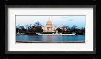 Government building at dusk, Capitol Building, National Mall, Washington DC Fine Art Print