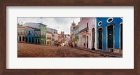 Colorful buildings, Pelourinho, Salvador, Bahia, Brazil Fine Art Print