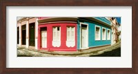 Houses along a street in a city, Pelourinho, Salvador, Bahia, Brazil Fine Art Print