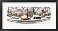 Snow covered cars parked on the street in a city, Lower East Side, Manhattan, New York City, New York State, USA Fine Art Print
