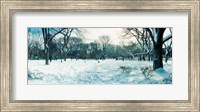 Snow covered park, Lower East Side, Manhattan, New York City, New York State, USA Fine Art Print