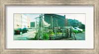 Broken gate to a construction yard on a street, Williamsburg, Brooklyn, New York City, New York State, USA Fine Art Print