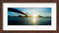 Suspension bridge over a river, Williamsburg Bridge, East River, Lower East Side, Manhattan, New York City, New York State Fine Art Print