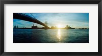 Suspension bridge over a river, Williamsburg Bridge, East River, Lower East Side, Manhattan, New York City, New York State Fine Art Print