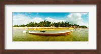Small wooden boat moored on the beach, Morro De Sao Paulo, Tinhare, Cairu, Bahia, Brazil Fine Art Print