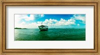 Wooden boat in the ocean, Morro De Sao Paulo, Tinhare, Cairu, Bahia, Brazil Fine Art Print