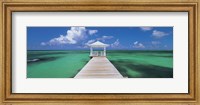 Pier in the sea, Bahamas Fine Art Print