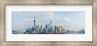 Buildings at the waterfront, Pudong, Huangpu River, Shanghai, China Fine Art Print