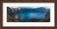 Lake surrounded by mountains, Quilotoa, Andes, Cotopaxi Province, Ecuador Fine Art Print