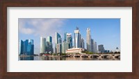 Buildings at the waterfront, Singapore City, Singapore Fine Art Print