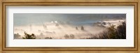 Misty morning valley, Uley, Gloucestershire, England Fine Art Print