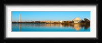 Jefferson Memorial and Washington Monument at dusk, Tidal Basin, Washington DC, USA Fine Art Print
