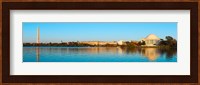 Jefferson Memorial and Washington Monument at dusk, Tidal Basin, Washington DC, USA Fine Art Print