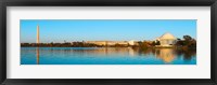 Jefferson Memorial and Washington Monument at dusk, Tidal Basin, Washington DC, USA Fine Art Print