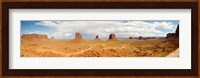 Buttes in a desert, The Mittens, Monument Valley Tribal Park, Monument Valley, Utah, USA Fine Art Print