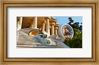 Low angle view of Hall of Columns, Park Guell, Barcelona, Catalonia, Spain Fine Art Print